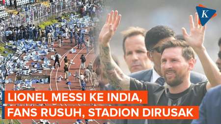 Momen Messi Ke India, Kacau Setelah Pejabat Minta Foto, Fans Rusak Stadion