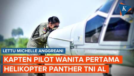 Sejarah! Lettu Michelle Anggreani Jadi Kapten Pilot Wanita Pertama Heli Panther TNI AL
