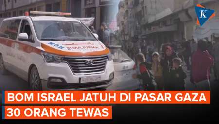 Bom Israel Hantam Pasar di Gaza, 30 Orang Tewas