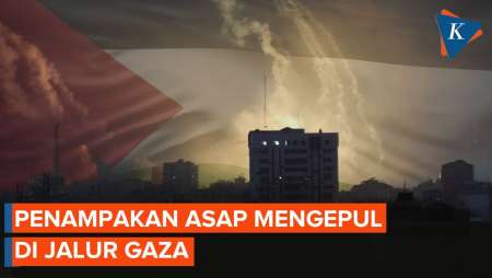 Penampakan Asap Mengepul di Langit Gaza Saat Konflik Israel-Hamas Berlanjut