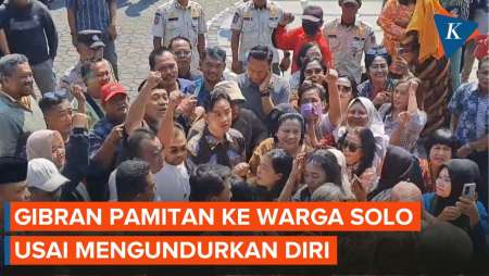 Momen Gibran Pamitan ke Warga Solo