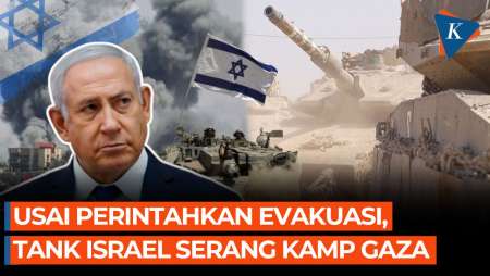 Detik-detik Tank-tank Israel Beroperasi di Khan Younis Usai Usir Pengungsi