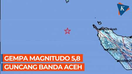 Gempa Bumi Magnitudo 5,8 Guncang Banda Aceh