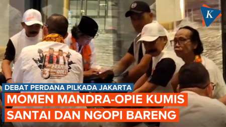 Momen Mandra-Opie Kumis Santai Bareng di Sela Debat Pilkada Jakarta, Padahal Dukung Paslon Berbeda