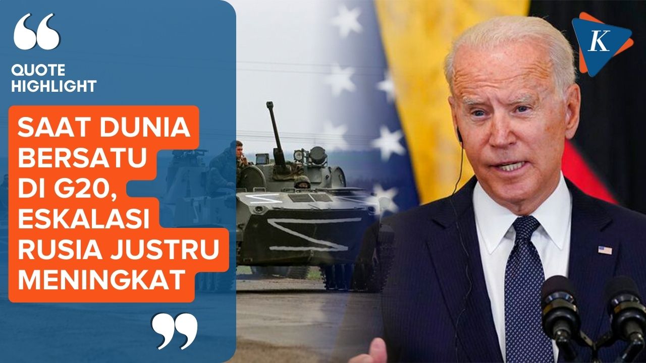 Joe Biden Sayangkan Rusia Tingkatkan Eskalasi Perang Saat Para Pemimpin Dunia Bersatu di G20