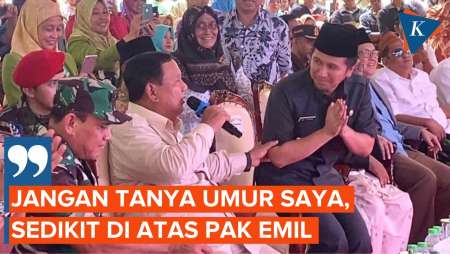 Momen Prabowo Tertawa Kala Umurnya Dibandingkan dengan Emil Dardak