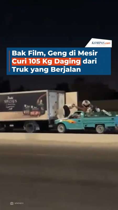 Bak Film, Geng di Mesir Curi 150 Kg Daging dari Truk yang Berjalan