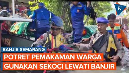 Pemakaman Warga Semarang saat Banjir, Jenazah Diantar Naik Sekoci