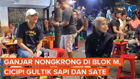 Momen Ganjar Pranowo dan Istri Menikmati Gultik Sapi di Blok M