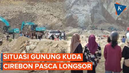 Situasi Tambang Gunung Kuda Cirebon Usai Longsor