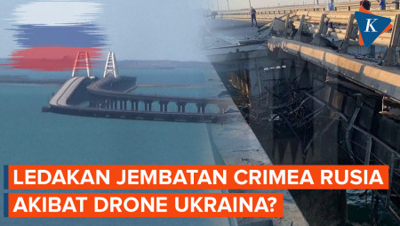 Ledakan di Jembatan Crimea, Akibat Drone Ukraina?