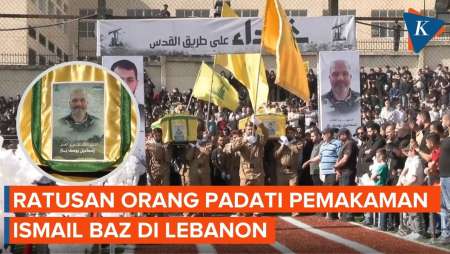 Momen Pemakaman Komandan Hizbullah yang Tewas dalam Serangan Israel