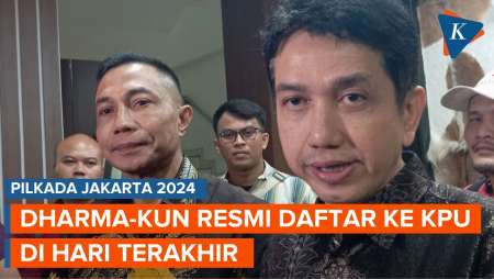 Dharma-Kun Tiba di KPU Kamis Malam, Daftar Pilkada Jakarta Jalur Independen