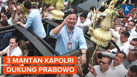 Didukung 3 Eks Kapolri, Prabowo Ucapkan Terima Kasih