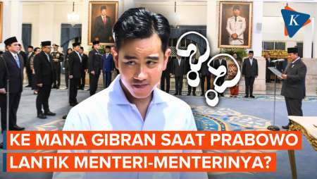 Tak Ada di Istana, Ke Mana Gibran Saat Prabowo Lantik Menterinya?