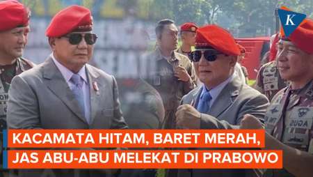 Gaya Prabowo di HUT ke-72 Kopassus, Padu Padankan Kacamata Hitam…