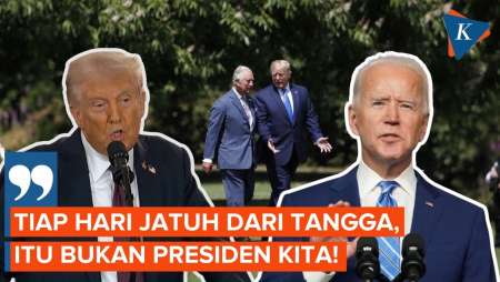 Momen Unik Trump Sindir Cara Jalan Joe Biden: Tiap Hari Jatuh Dari Tangga!