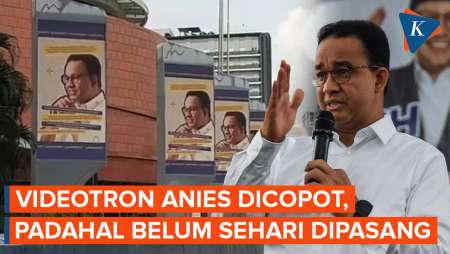 Belum Sehari Dipasang, Iklan Videotron Anies Mendadak Dicopot