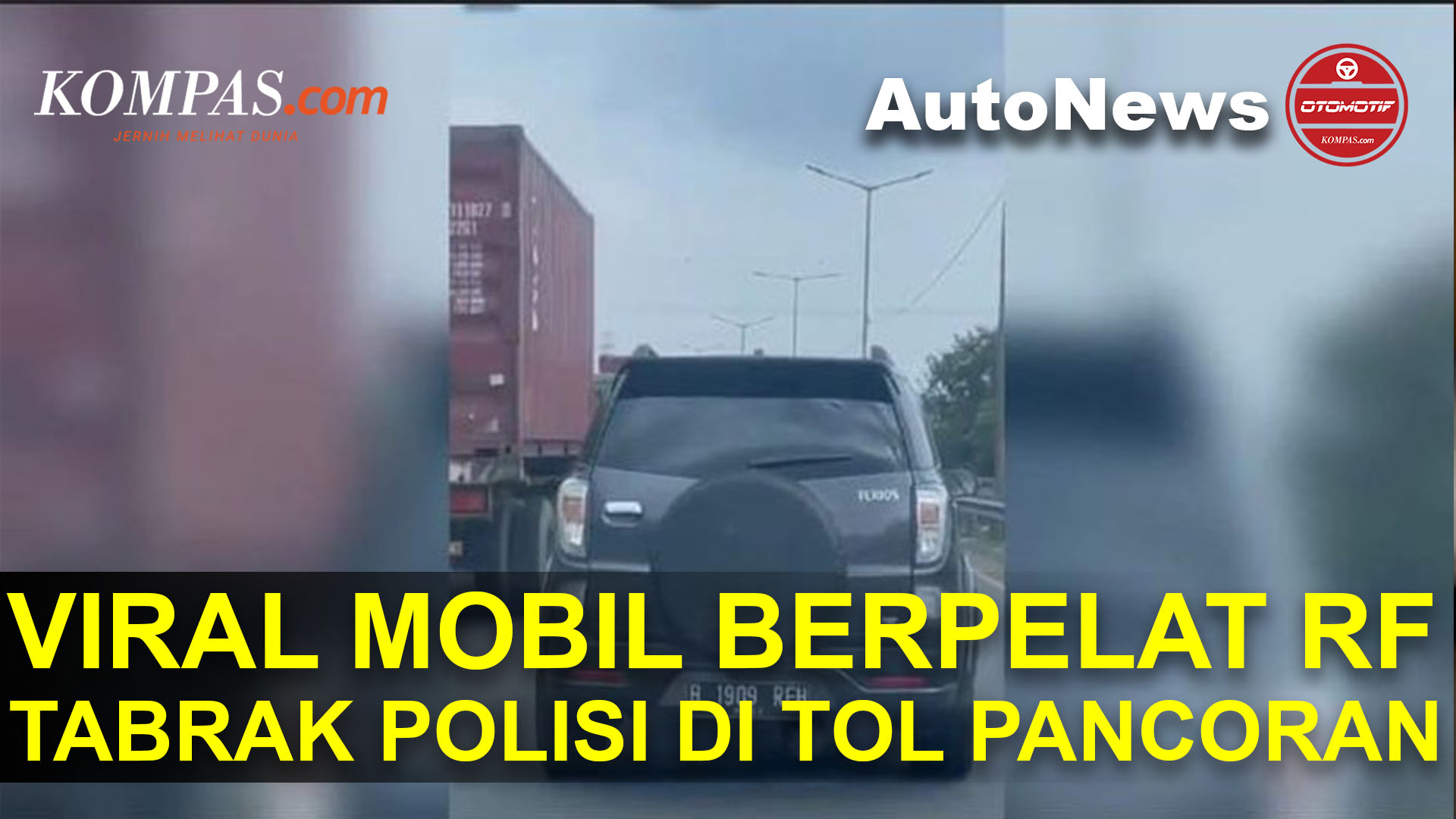 Pengemudi Mobil Berpelat RF Tabrak Polisi di Tol Pancoran Viral di Media Sosial