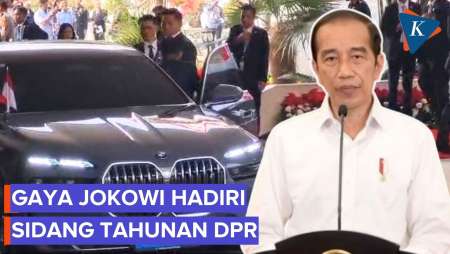 Jokowi Naik Mobil BMW I7 Hadiri Sidang Tahunan DPR