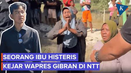 Histeris, Seorang Ibu Kejar Gibran Saat Tinjau Lokasi Gempa Di Manggarai Timur NTT