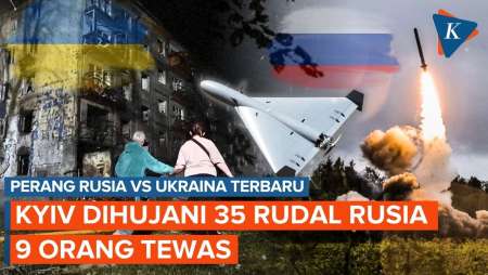Rusia Bombardir Kyiv dengan 35 Rudal Balistik dan 185 Drone