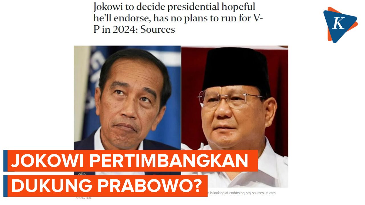 Media Singapura Sebut Jokowi Pertimbangkan Dukung Prabowo pada Pilpres 2024
