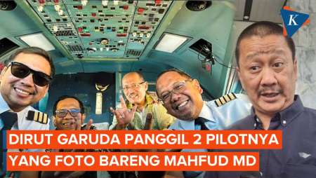 Dirut Garuda Panggil 2 Pilot yang Foto Bareng Mahfud MD di Kokpit Pesawat