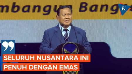 Prabowo: Tiap Gunung Berapi Ada Emas, Seluruh Nusantara Ini Penuh Emas