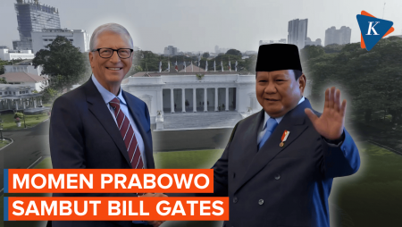 Momen Prabowo Sambut Kedatangan Bill Gates di Istana Merdeka