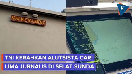 Momen Hari Ketiga TNI dan SAR Cari 5 Jurnalis Hilang di Selat Sunda