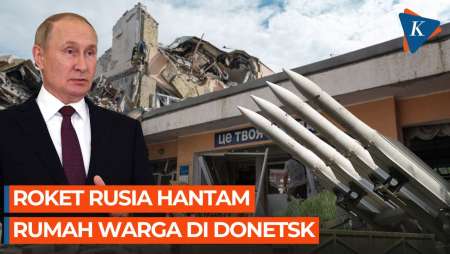 Roket Rusia Hantam Rumah Warga Sipil di Donetsk Ukraina