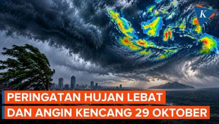 Peringatan Hujan Lebat dan Sangat Lebat 29 Oktober 2026, Ini Daftar Wilayahnya!