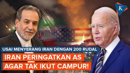 Iran Peringatkan AS Tak Ikut Campur Usai Teheran Serang Israel dengan 200 Rudal!