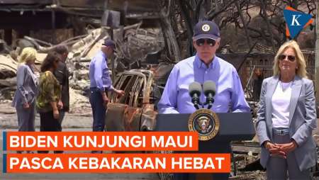 Presiden AS Joe Biden Cek Lokasi Kebakaran Hawaii