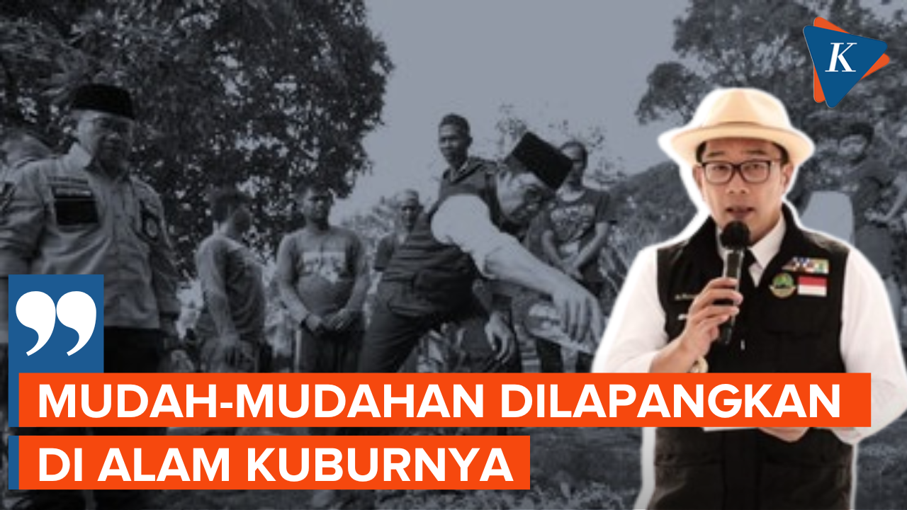Hadir di Pemakaman Korban Gempa Cianjur, Ridwan Kamil Menangis
