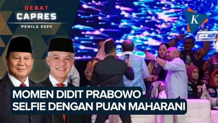 Momen Didit Prabowo dan Puan Maharani Foto Bareng Saat Jeda Debat Pilpres 2024