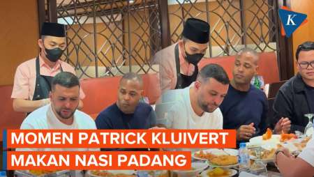 Viral! Video Momen Patrick Kluivert Makan Nasi Padang 