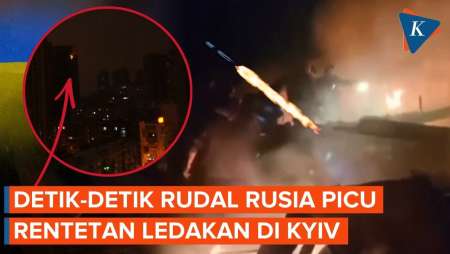 Detik-detik Rudal Rusia Hantam Kyiv, Ledakan Menggelegar Berkali-kali!