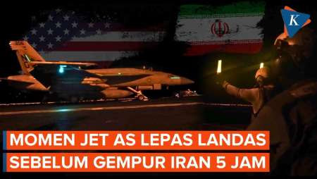 Bombardir Iran Selama 5 Jam, AS Rilis Detik-detik Jet Tempur Lepas Landas