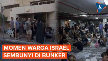 Iran Serang Israel Bikin Sirene Meraung, Warga Tel Aviv Sembunyi ke Bunker