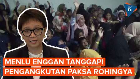 Menlu Retno Enggan Tanggapi soal Pengangkutan Paksa Pengungsi Rohingya