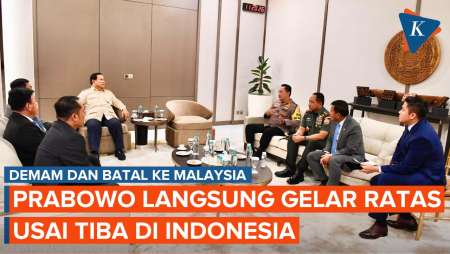 Demam dan Batal ke Malaysia, Prabowo Langsung Pimpin Ratas Saat Tiba di Indonesia