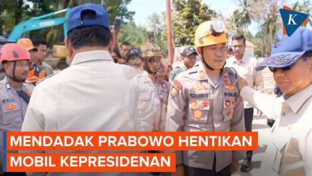 Mendadak Prabowo Hentikan Mobil Kepresidenan Saat Kunjungi Tapanuli Selatan, Ada Apa?