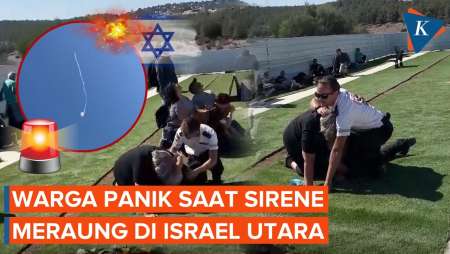 Momen Warga Israel Panik Saat Sirene Meraung Usai Serangan Roket dari Lebanon