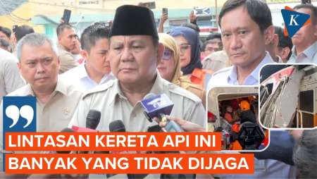 Jenguk Korban Kecelakaan Kereta, Prabowo: Kita Akan Segera Mengadakan Investigasi