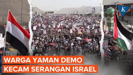 Warga Yaman Demo Besar-besaran Kecam Serangan Israel