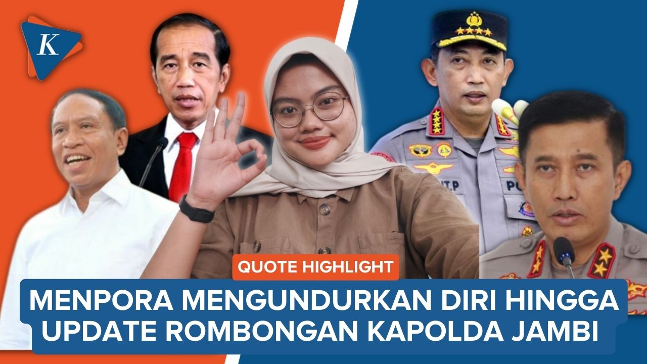 Jokowi Sebut Menpora Sudah Mundur hingga Kendala Evakuasi Kapolda Jambi