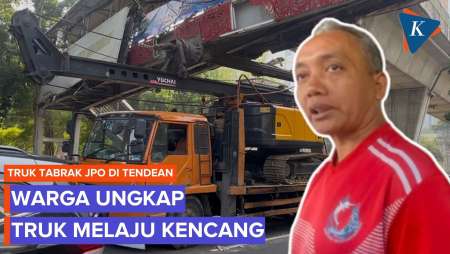 Truk Penabrak JPO Tendean Disebut Melaju Kencang, Muatan Ekskavator Sampai Tersangkut