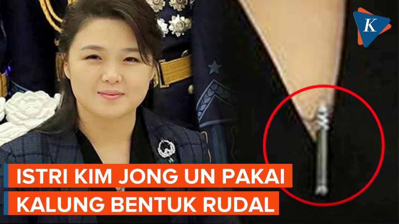 Istri Kim Jong-Un Kenakan Kalung Berbentuk Rudal ICBM Hwasong-18